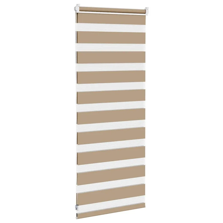 Store zèbre marron sable largeur du tissu 60,9 cm polyester - 4