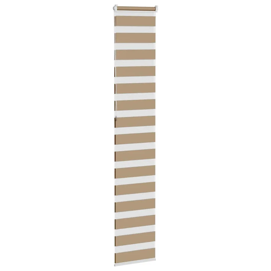 Store zèbre marron sable largeur du tissu 45,9 cm polyester - 4