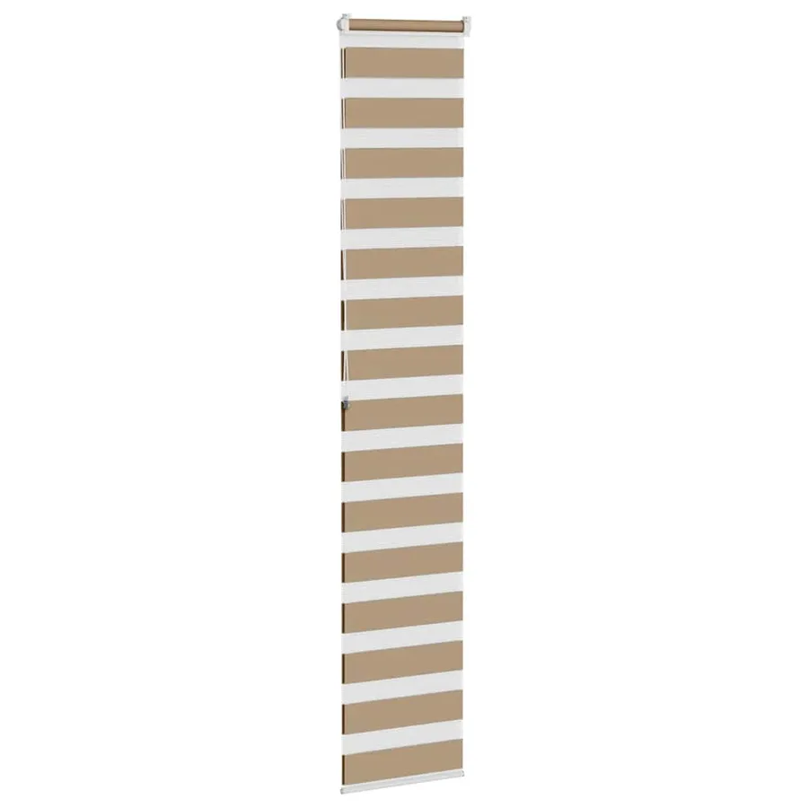 Store zèbre marron sable largeur du tissu 35,9 cm polyester - 4