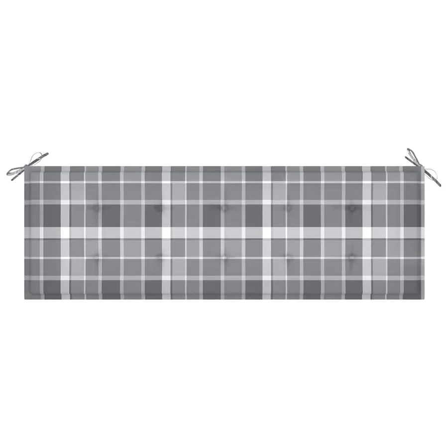 Banc de jardin empilable et coussin 159 cm Bois de teck massif - 5