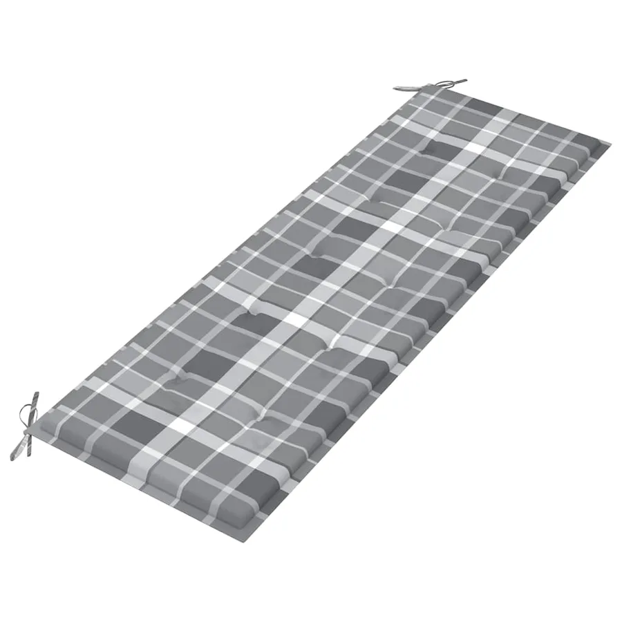 Banc de jardin empilable et coussin 159 cm Bois de teck massif - 6
