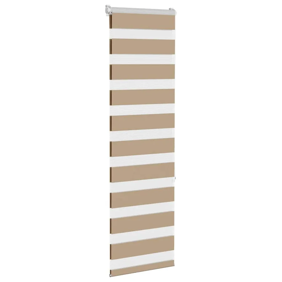 Store zèbre marron sable largeur du tissu 35,9 cm polyester - 3