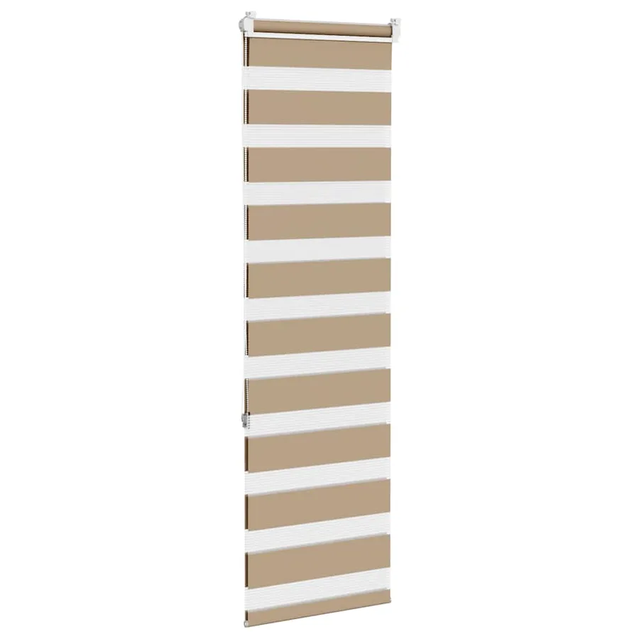 Store zèbre marron sable largeur du tissu 35,9 cm polyester - 4