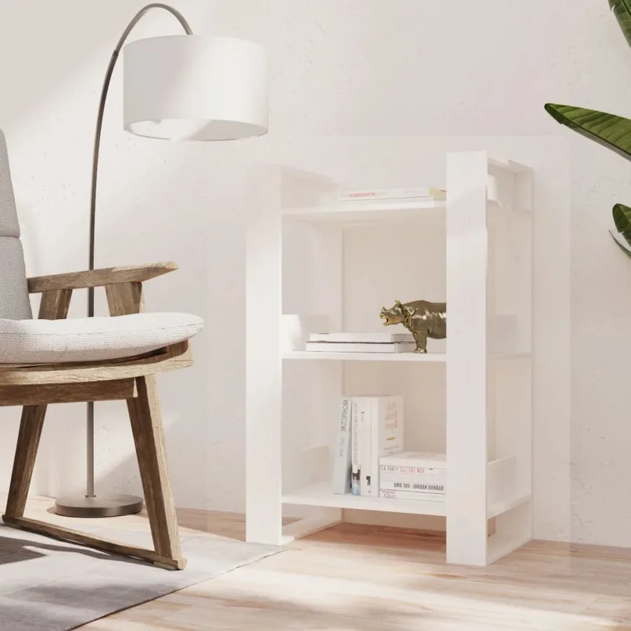 Bibliothèque/Séparateur de pièce Blanc 60x35x91 cm Bois de pin - 6