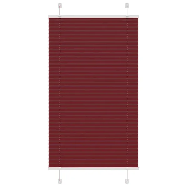 Store plissé rouge bordeaux 75x100 cm largeur du tissu 74,4 cm