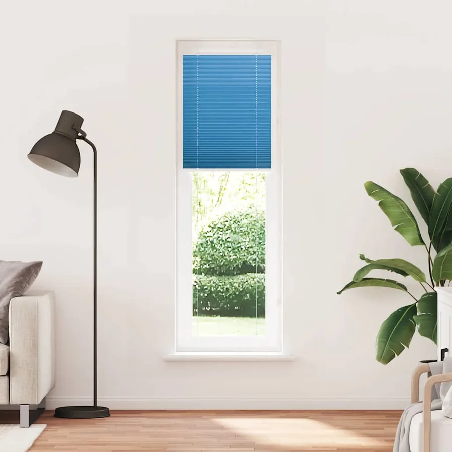 Store plissé bleu 55x200 cm largeur du tissu 54,4 cm polyester - 2