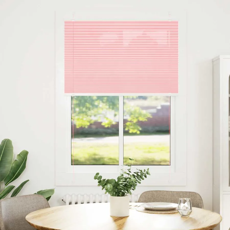Store plissé rose 85x100 cm largeur du tissu 84,4 cm polyester - 2