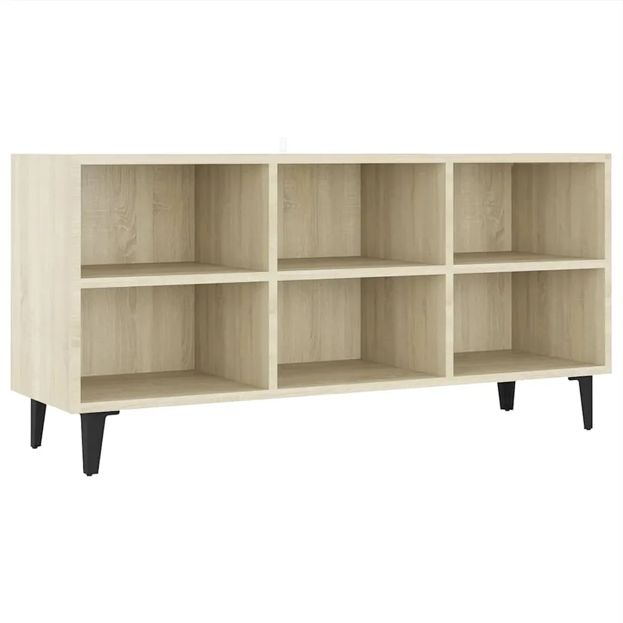 Meuble TV avec pieds en métal Chêne sonoma 103,5x30x50 cm - 2