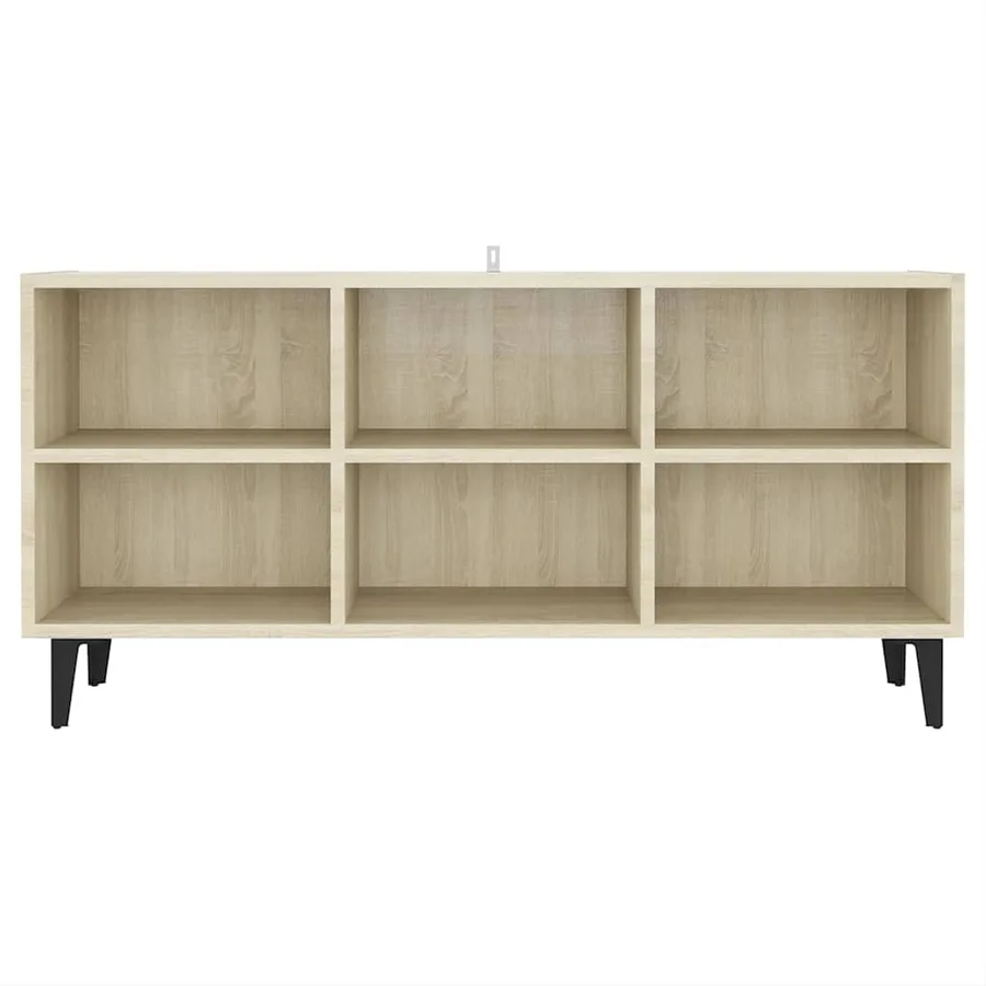 Meuble TV avec pieds en métal Chêne sonoma 103,5x30x50 cm - 4