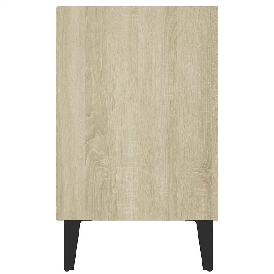 Meuble TV avec pieds en métal Chêne sonoma 103,5x30x50 cm - 5