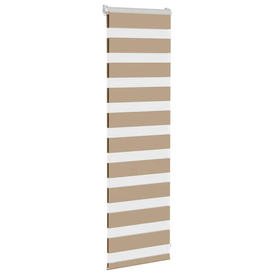 Store zèbre marron sable largeur du tissu 35,9 cm polyester - 3