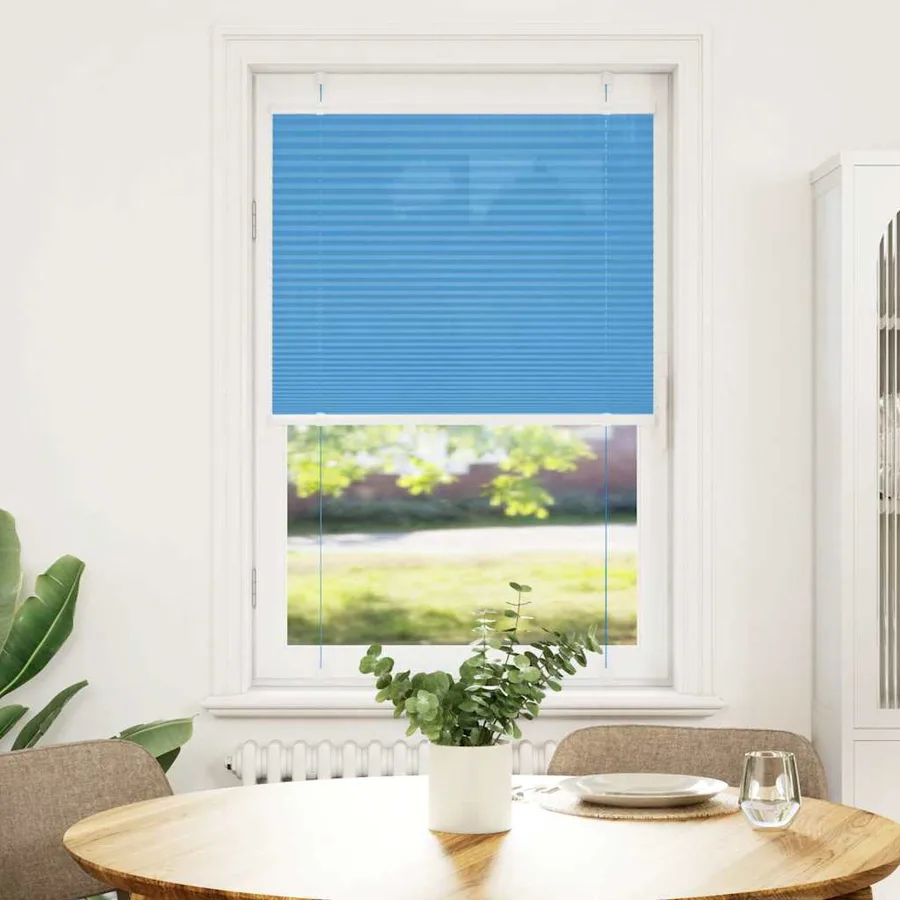 Store plissé bleu 80x100 cm largeur du tissu 79,4 cm polyester - 2