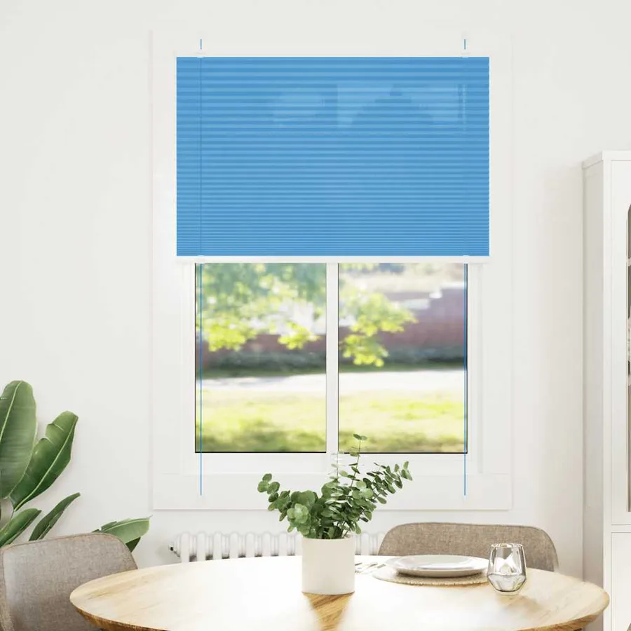 Store plissé bleu 90x150 cm largeur du tissu 89,4 cm polyester - 2