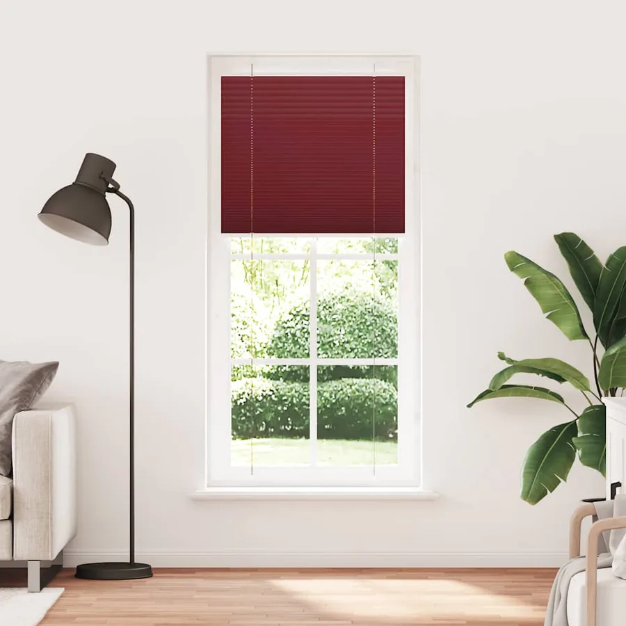 Store plissé rouge bordeaux 95x200 cm largeur du tissu 94,4 cm - 2