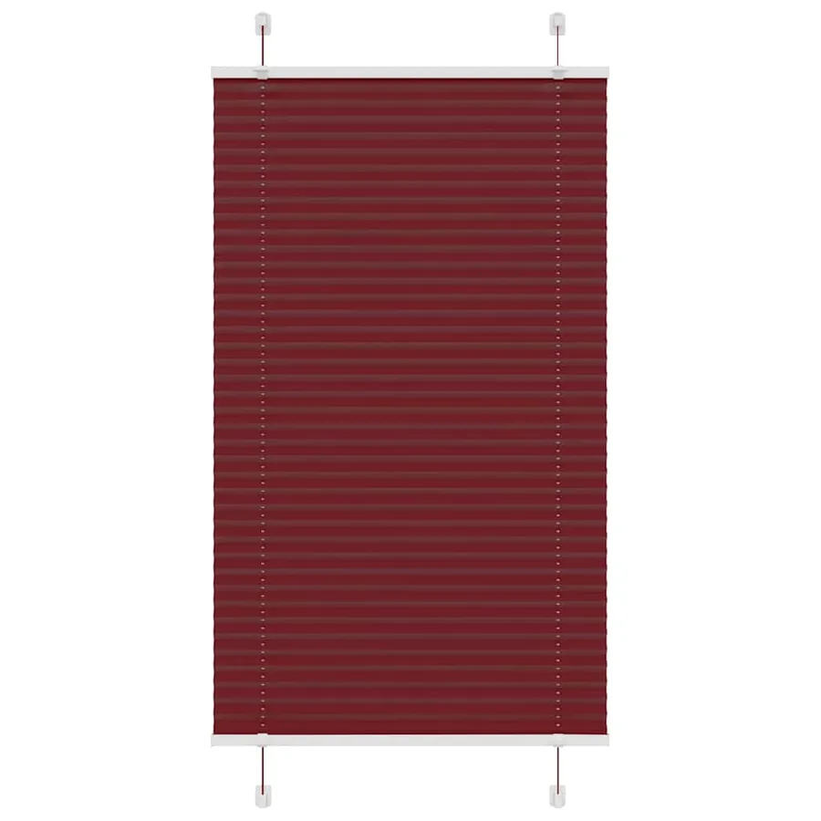 Store plissé rouge bordeaux 75x150 cm largeur du tissu 74,4 cm