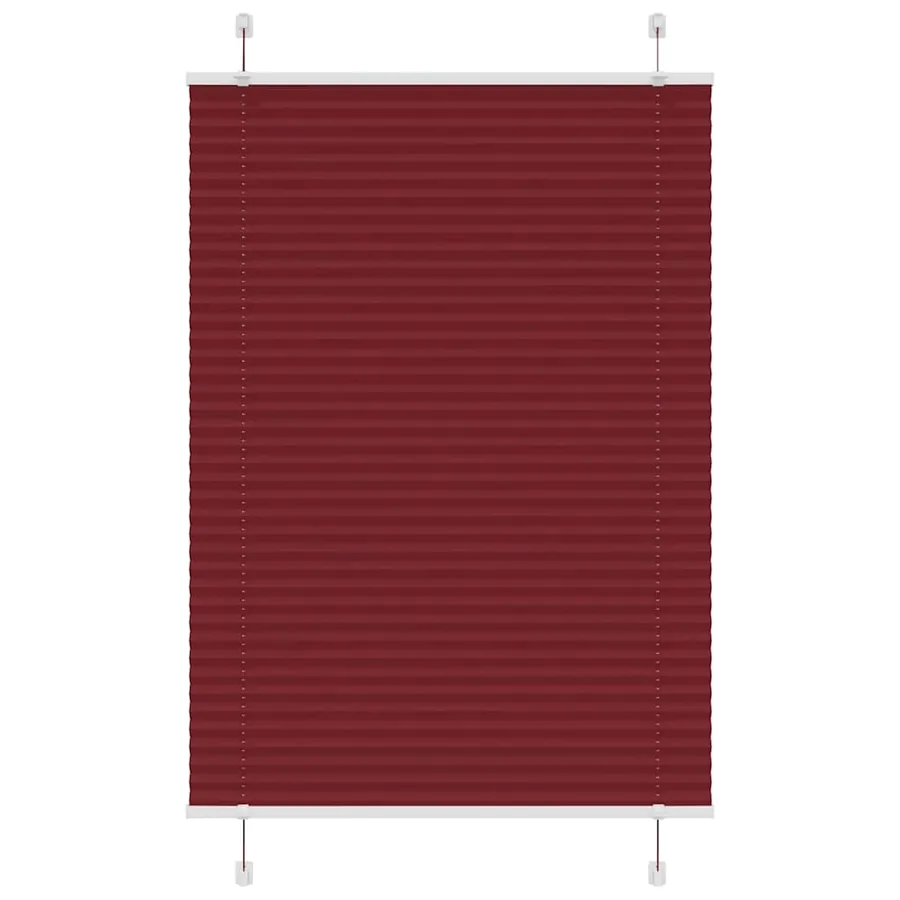 Store plissé rouge bordeaux 100x100 cm largeur du tissu 99,4 cm