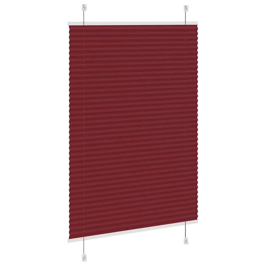 Store plissé rouge bordeaux 85x150 cm largeur du tissu 84,4 cm - 4