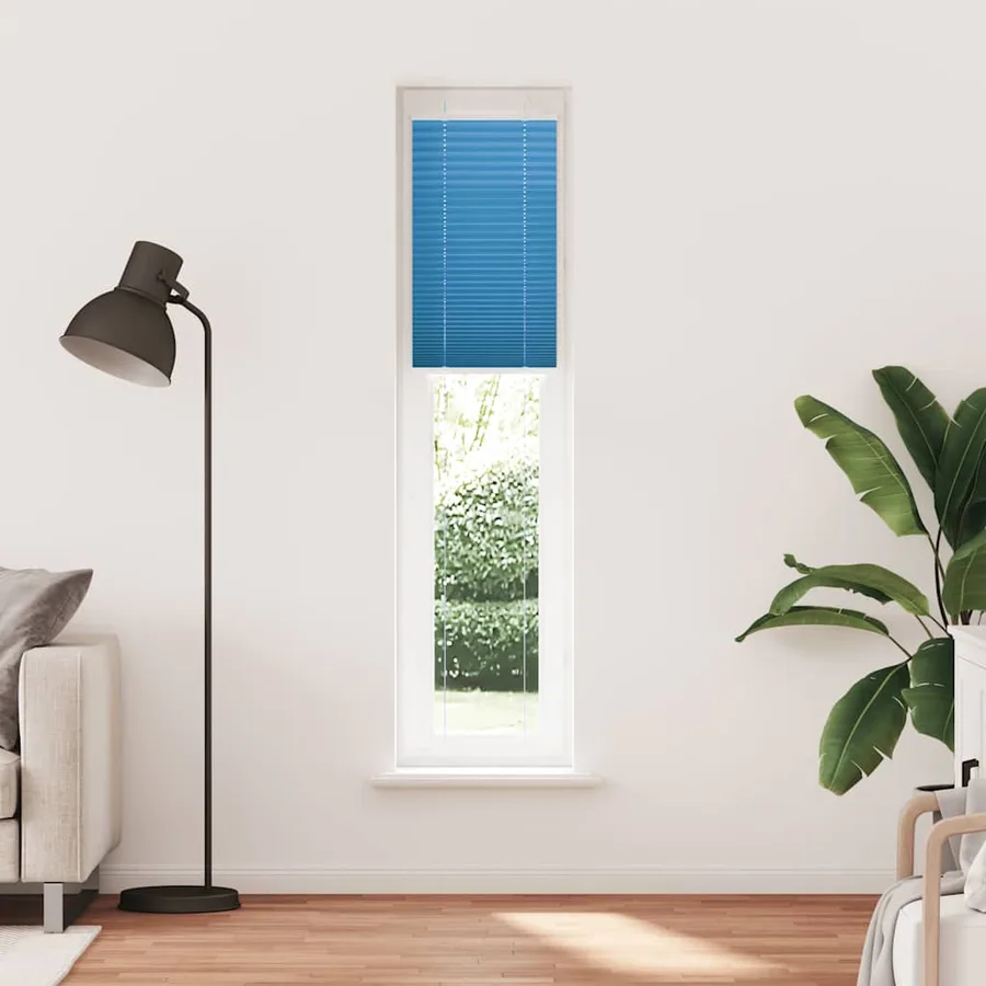 Store plissé bleu 45x200 cm largeur du tissu 44,4 cm polyester - 2