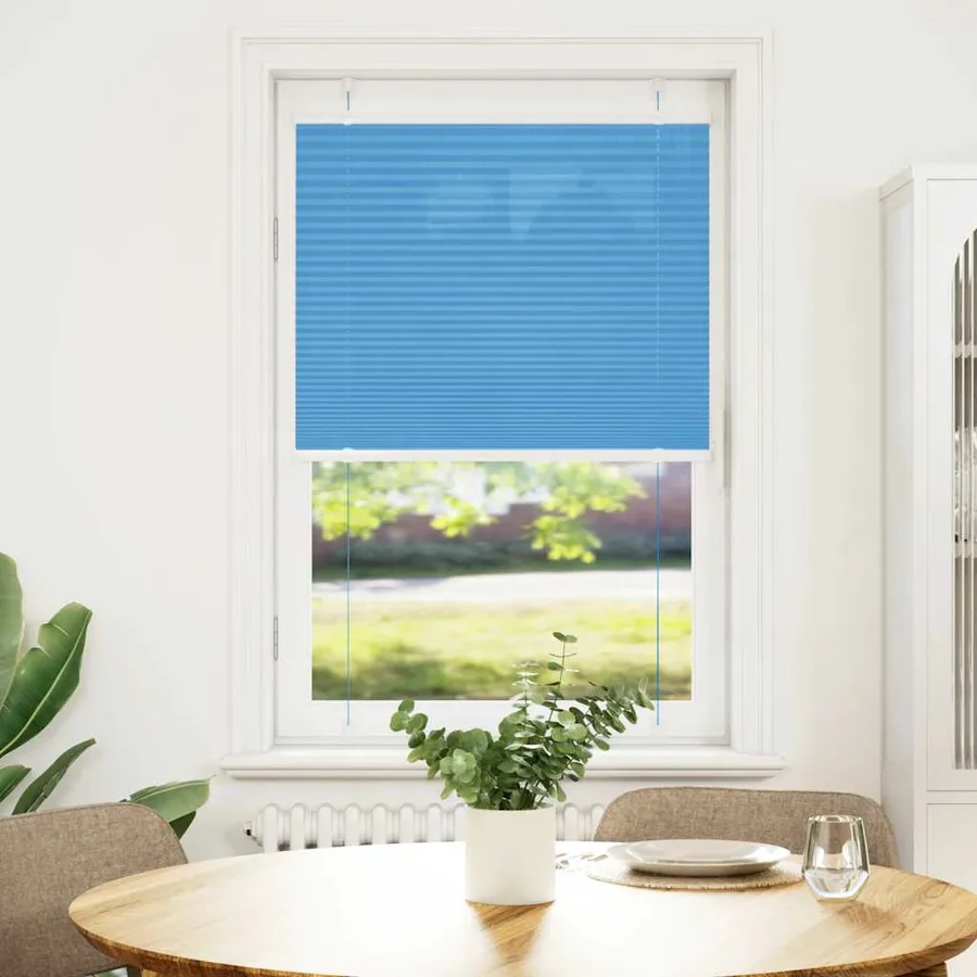 Store plissé bleu 80x150 cm largeur du tissu 79,4 cm polyester - 2