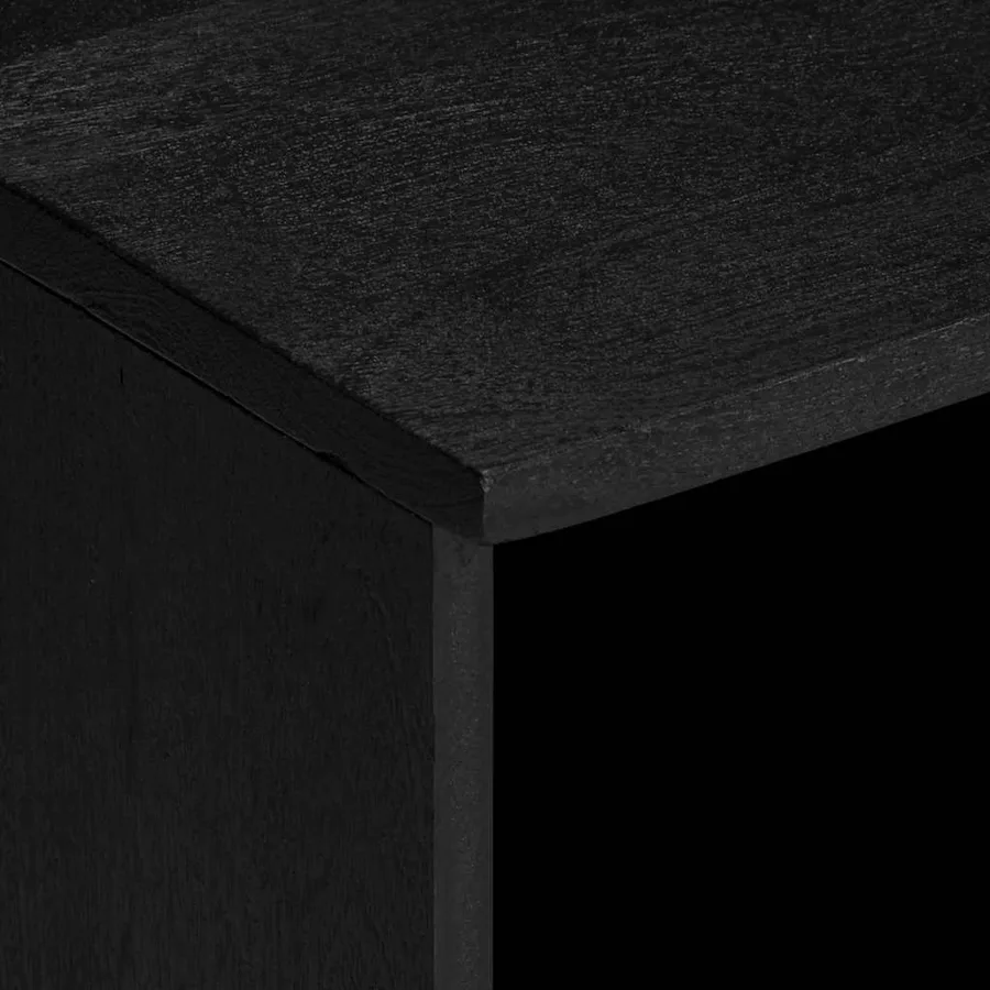 Meuble TV noir 100x33x46 cm bois d'ingénierie - 6