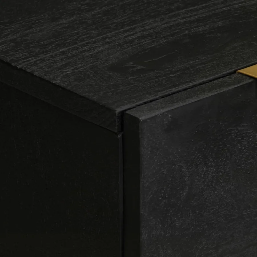 Buffets 2 pcs noir 60x33x75 cm bois d'ingénierie - 7