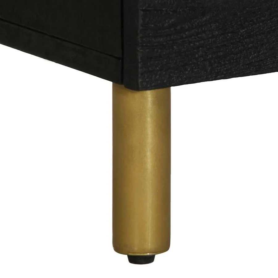 Table de chevet noir 50x33x62 cm bois d'ingénierie - 8