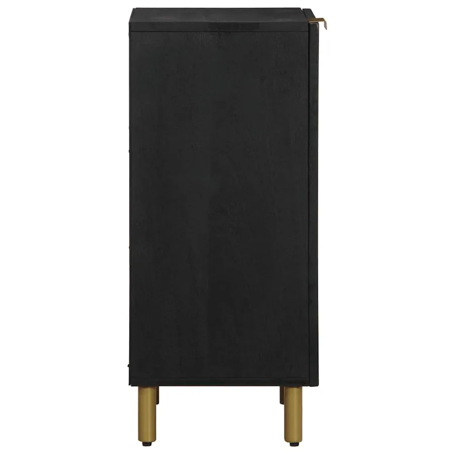 Buffet noir 40x33x75 cm bois d'ingénierie - 4