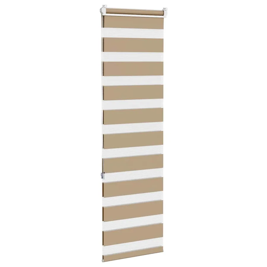 Store zèbre marron sable largeur du tissu 45,9 cm polyester - 4