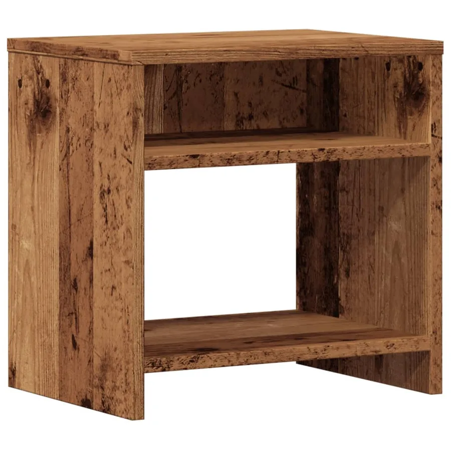 Table de chevet vieux bois 40x30x40 cm bois d'ingénierie - 2