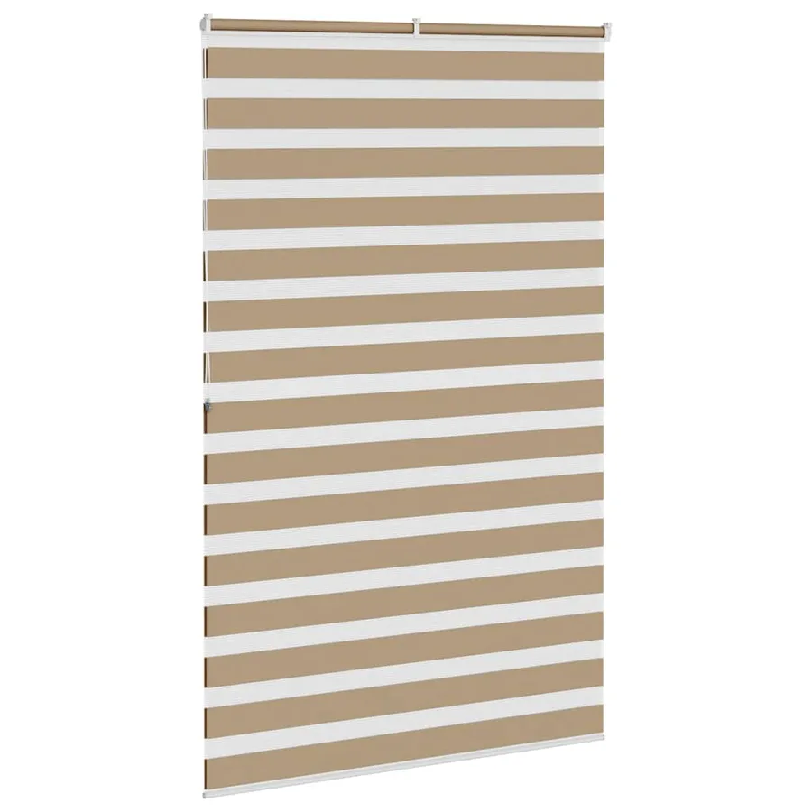 Store zèbre marron sable largeur du tissu 140,9 cm polyester - 4