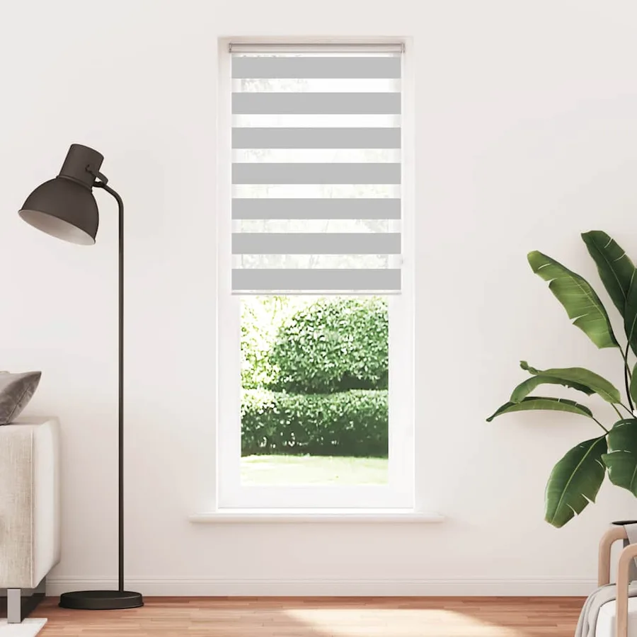 Store zèbre gris clair largeur du tissu 75,9 cm polyester - 2