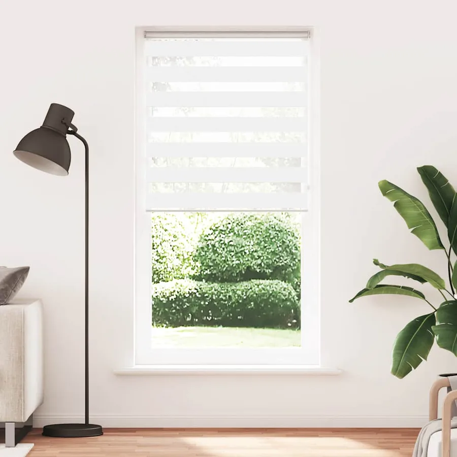 Store zèbre blanc 100x200 cm largeur du tissu 95,9cm polyester - 2