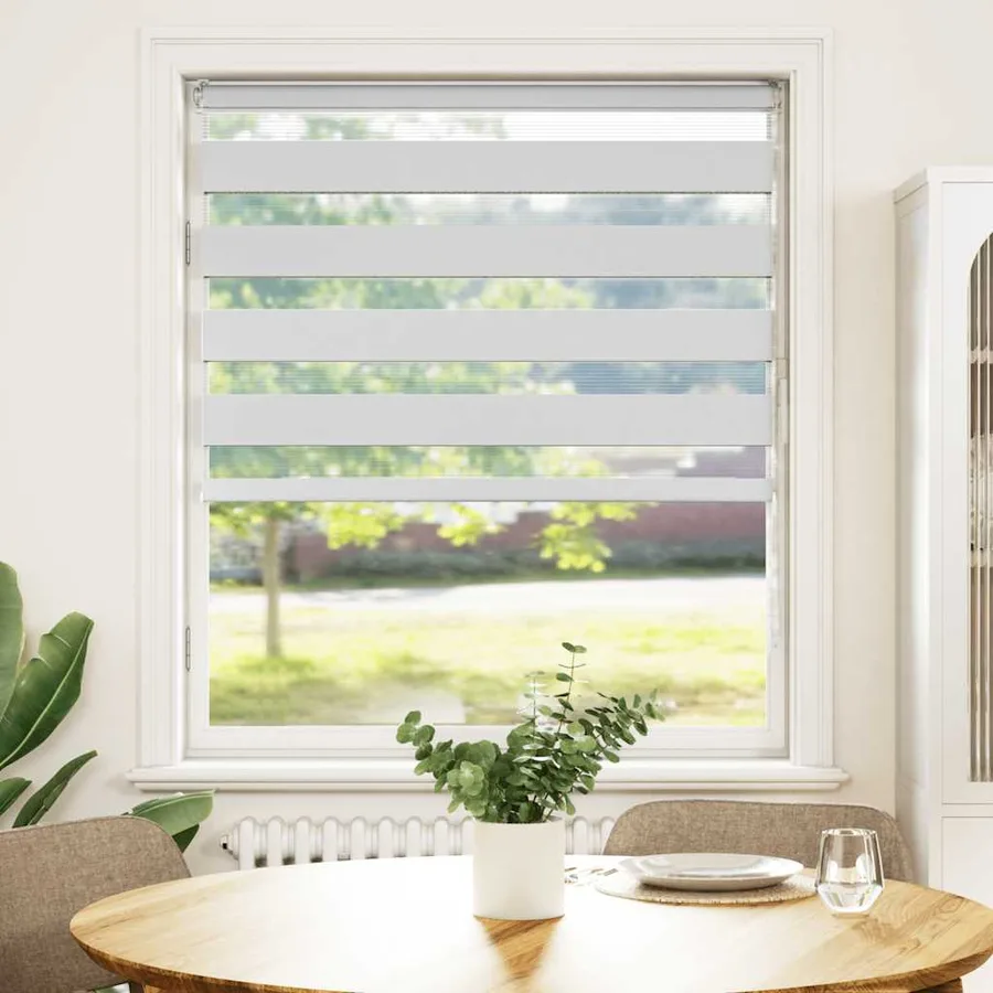 Store zèbre blanc 100x100 cm largeur du tissu 95,9cm polyester - 2