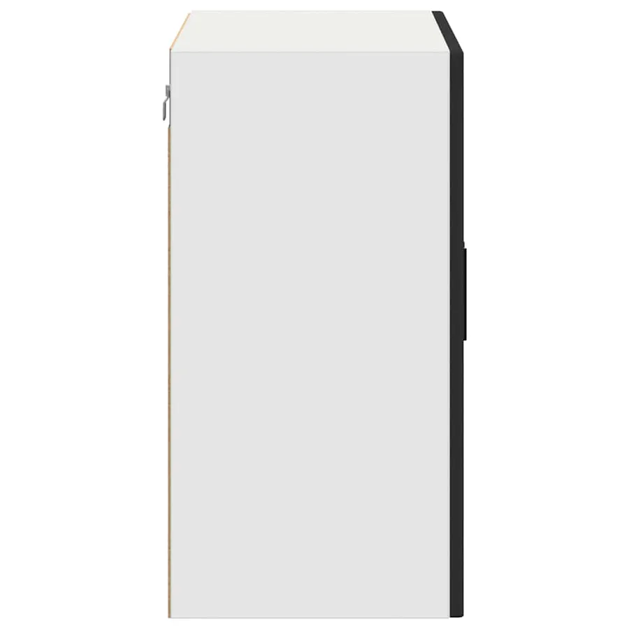 Armoire murale de cuisine avec porte en verre Porto noir - 8