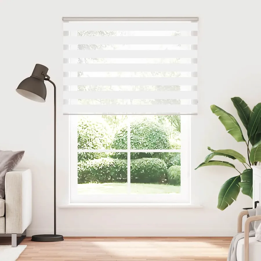 Store zèbre blanc 155x230 cm largeur du tissu 150,9cm polyester - 2