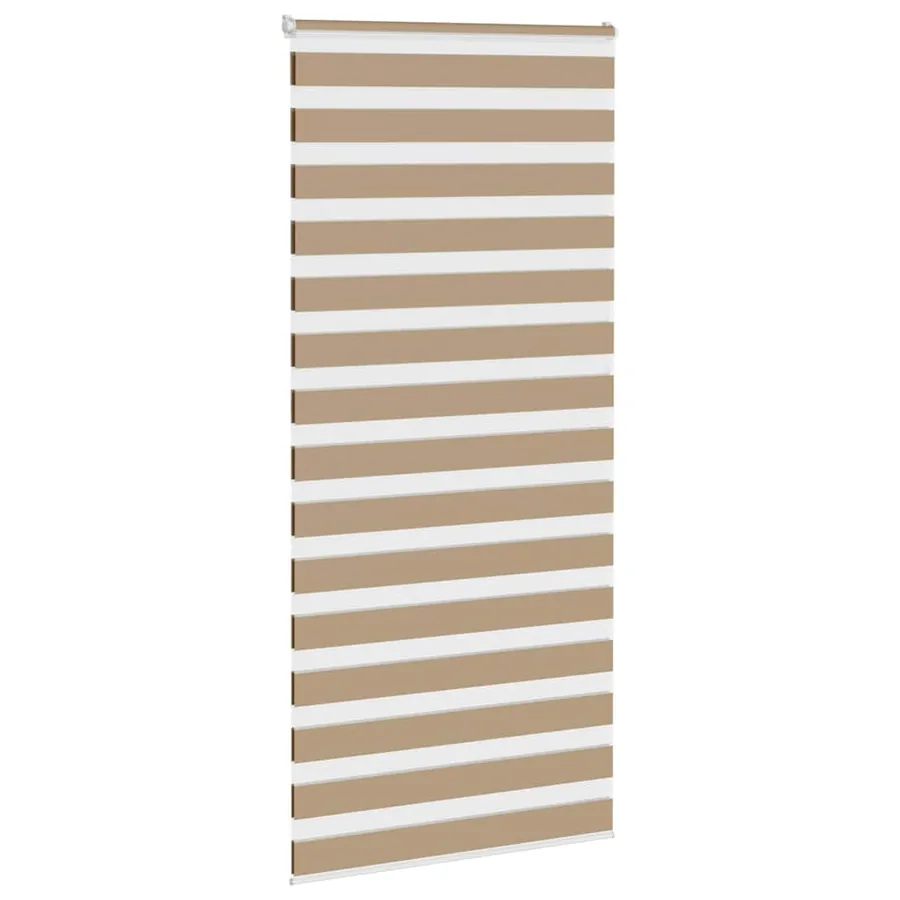 Store zèbre marron sable largeur du tissu 105,9 cm polyester - 3
