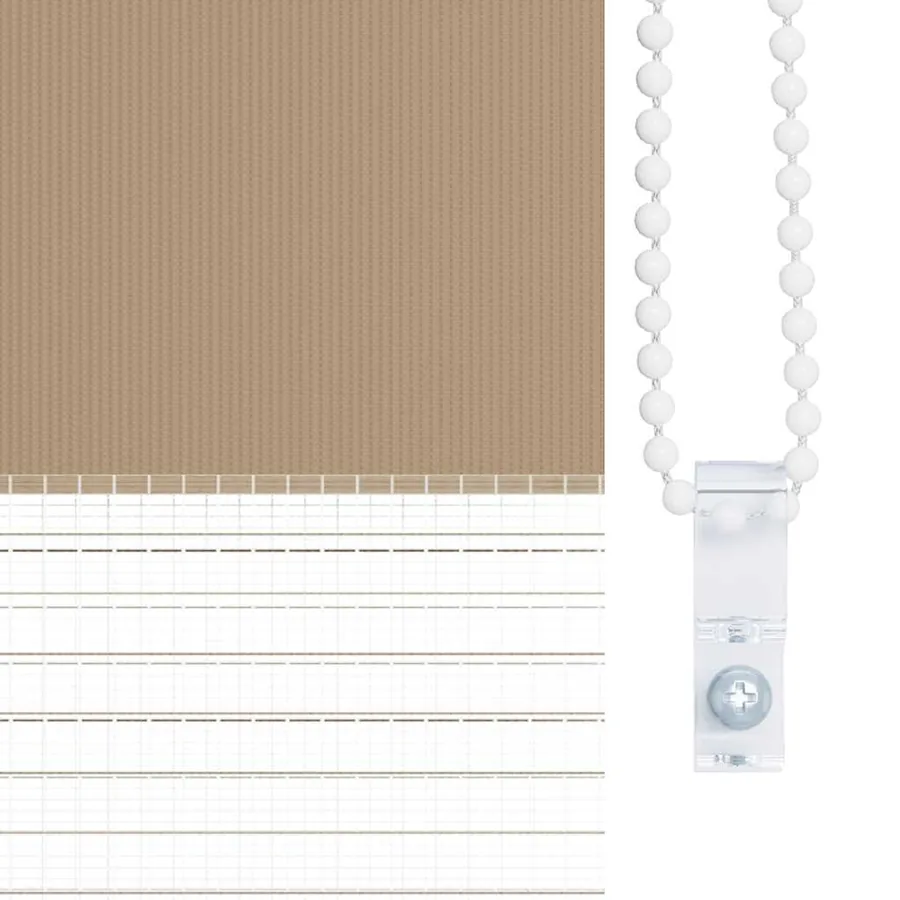 Store zèbre marron sable largeur du tissu 105,9 cm polyester - 9