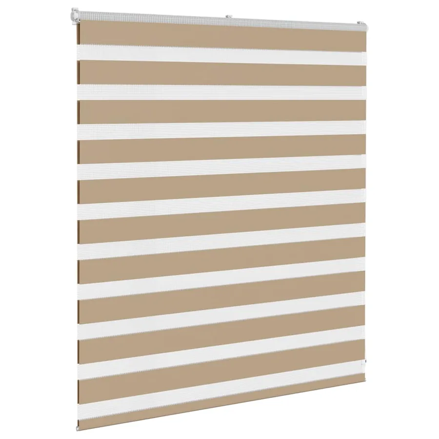 Store zèbre marron sable largeur du tissu 130,9 cm polyester - 3