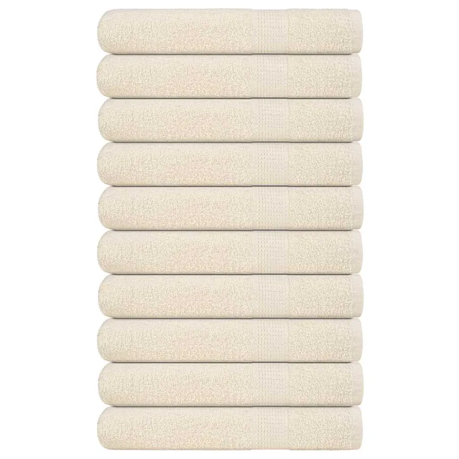 Serviettes de sauna FROGN 10 pcs crème 80x200 cm 360 g/m²