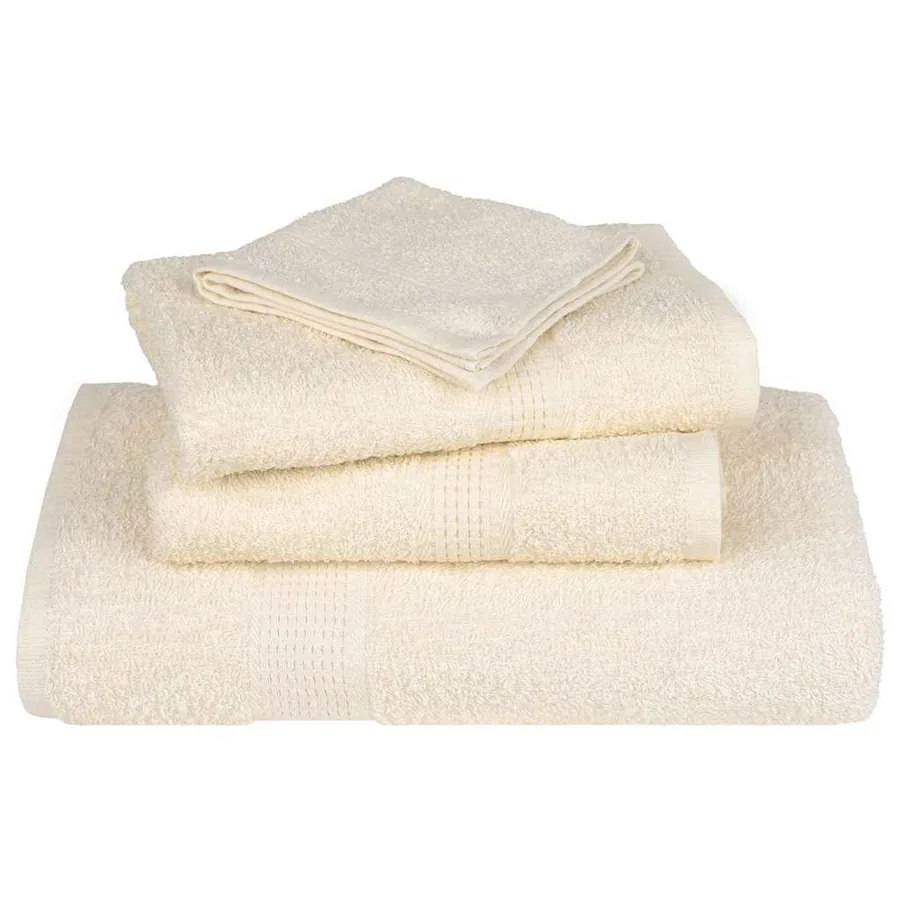 Serviettes de sauna FROGN 10 pcs crème 80x200 cm 360 g/m² - 4