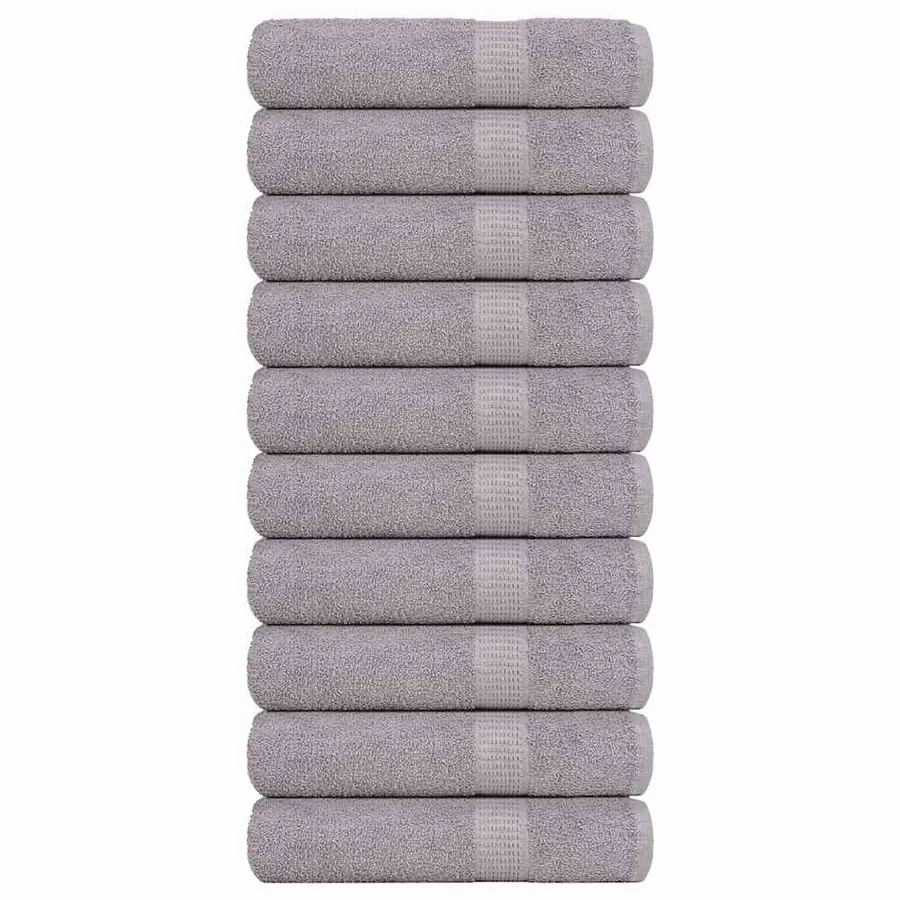 Serviettes de bain FROGN 10 pcs gris 100x150 cm 360 g/m²