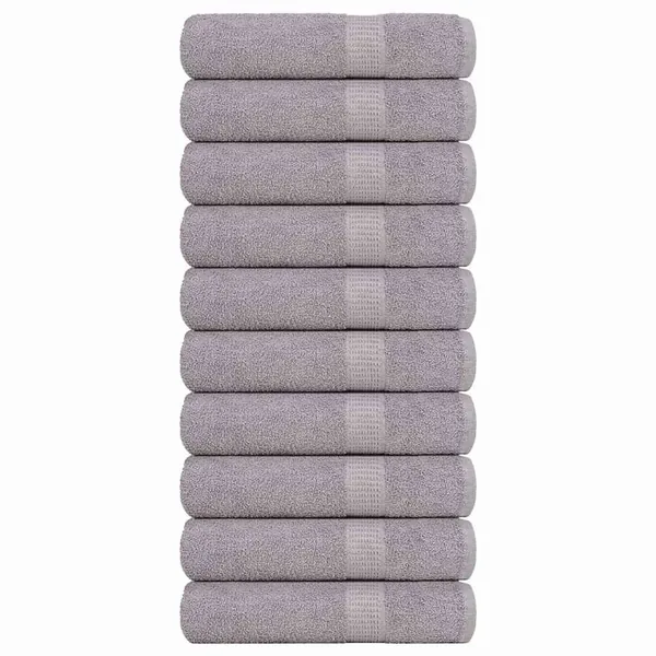 Serviettes de bain FROGN 10 pcs gris 100x150 cm 360 g/m²