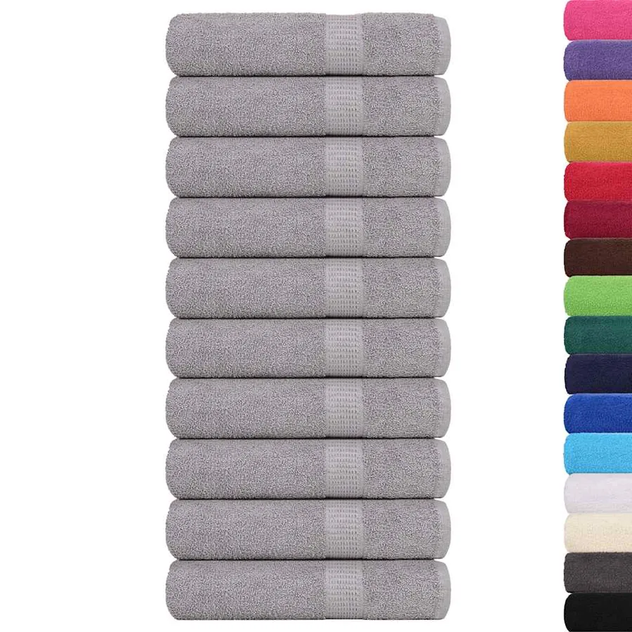 Serviettes de bain FROGN 10 pcs gris 100x150 cm 360 g/m² - 2