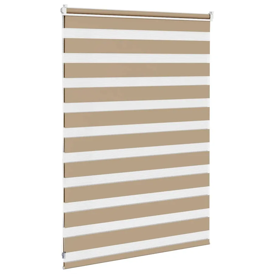 Store zèbre marron sable largeur du tissu 105,9 cm polyester - 4