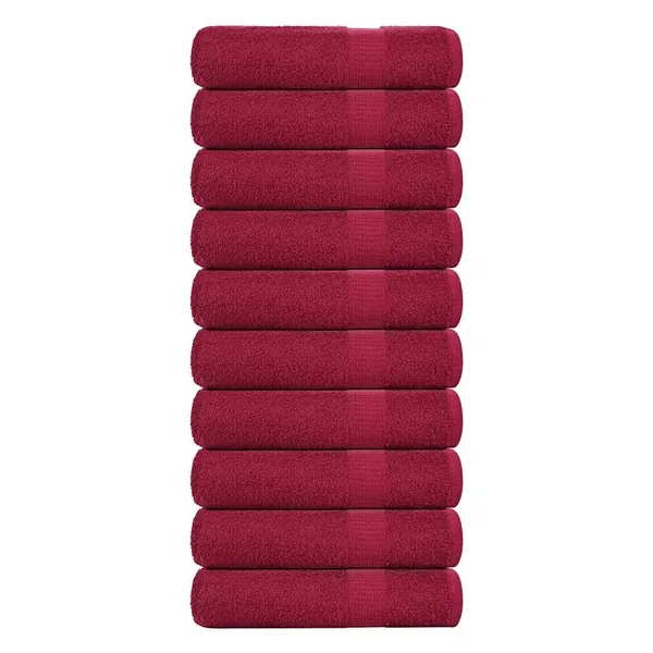 Serviettes de bain FROGN 10pcs bordeaux 100x150cm 360 g/m²