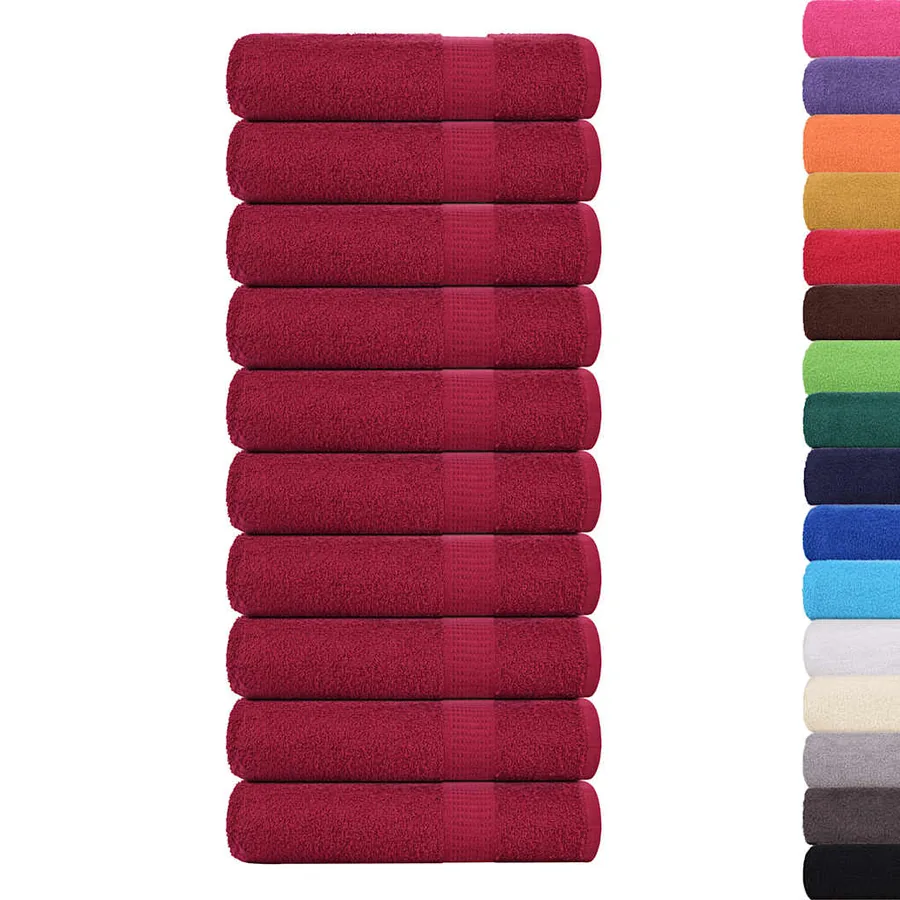 Serviettes de bain FROGN 10pcs bordeaux 100x150cm 360 g/m² - 2