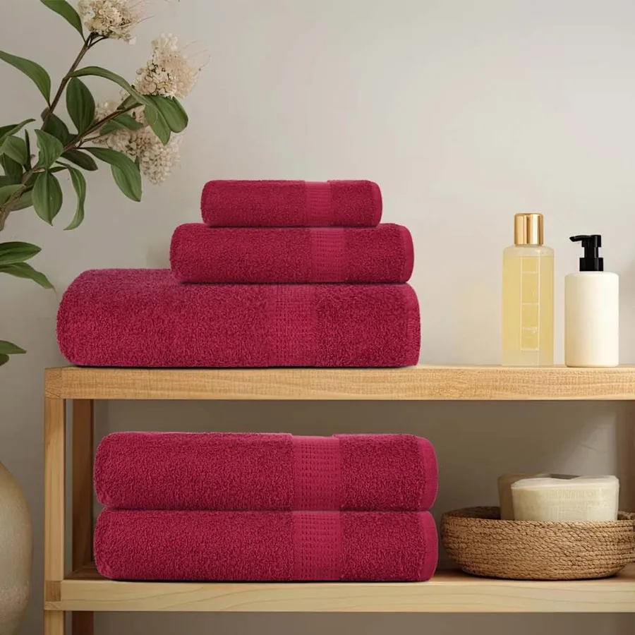 Serviettes de bain FROGN 10pcs bordeaux 100x150cm 360 g/m² - 3