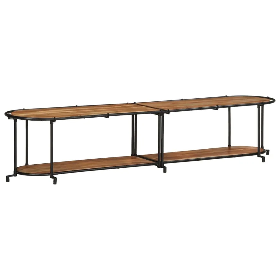 Meuble TV 200x42x40 cm bois d'acacia massif - 2