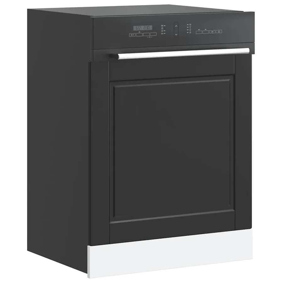 Panneau de lave-vaisselle Porto noir 60x1,5x57 cm