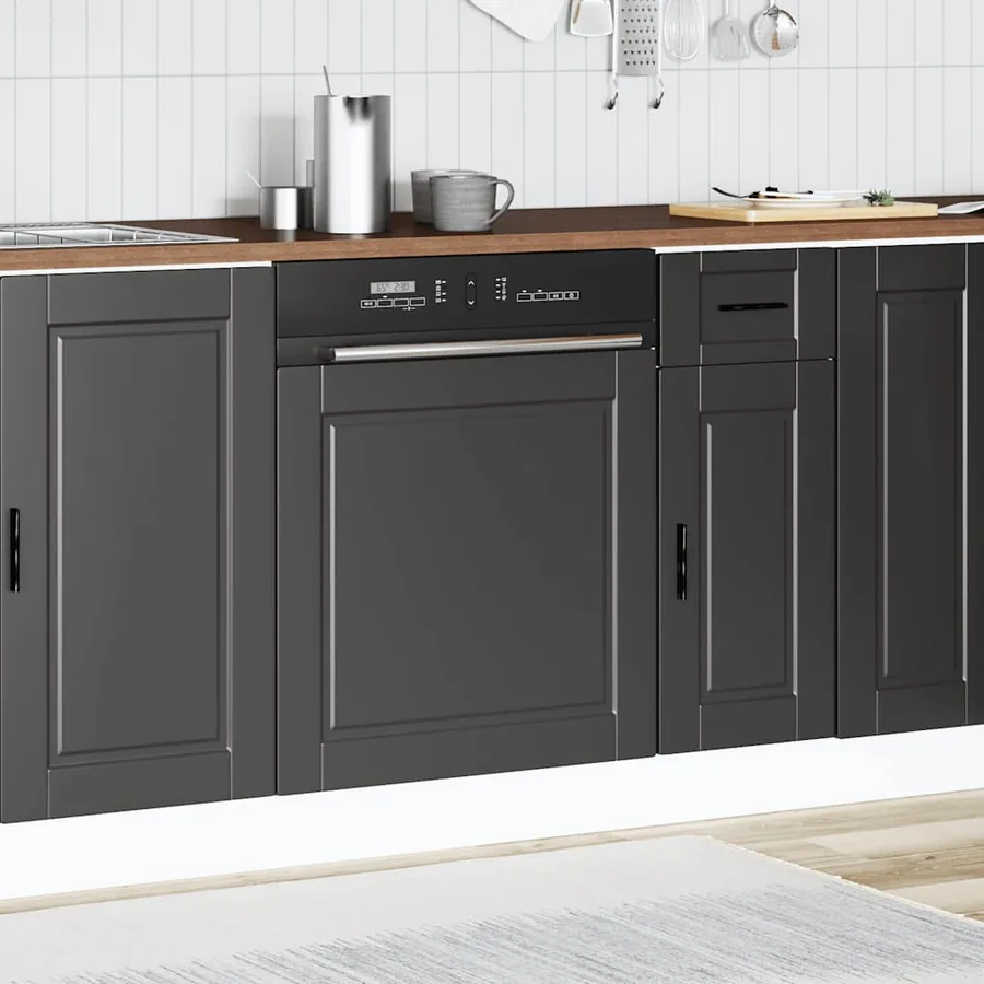 Panneau de lave-vaisselle Porto noir 60x1,5x57 cm - 3